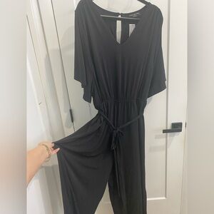 NWT Lane Bryant Women Short Sleeve Wide Leg V-Neck Jumpsuit |Size 22/24